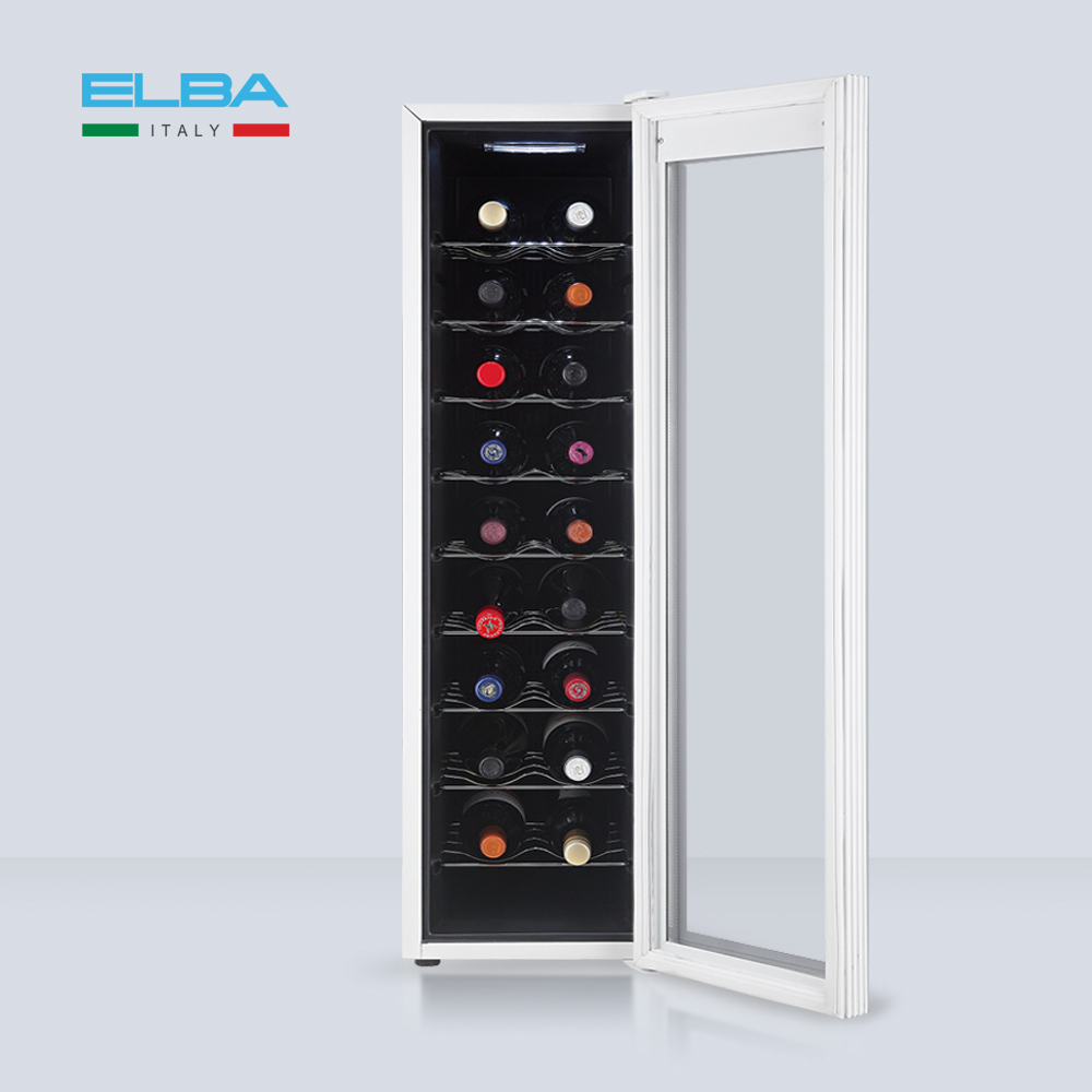 엘바(ELBA) 퓨어화이트 슬림 와인셀러 (18병 60리터) EW60W18