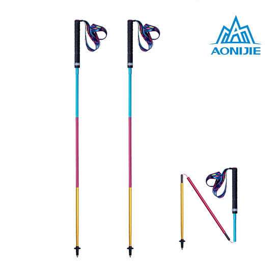 [오니지] 하이킹 등산 스틱 가벼운 경량 4단 접이식 카본 AONIJIE 트레킹폴 Z 2P 1세트