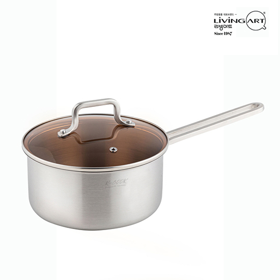 [리빙아트] 케이쿡 포시드 IH 스텐냄비 18cm 편수
