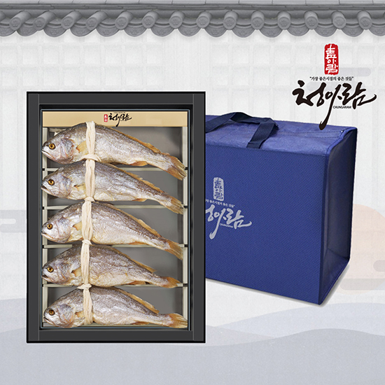 [청아람]대한민국 침장명인 반건조 새싹보리굴비 선물세트 5미 1.3kg 27-30cm