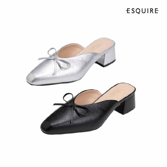 [에스콰이아] 여성 로라 리본 스틸레토 뮬 4cm ESHP685_686 (택1)