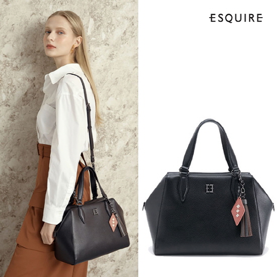 [에스콰이아] 여성 메이져 소프트 토트백 EHBFHB001BK