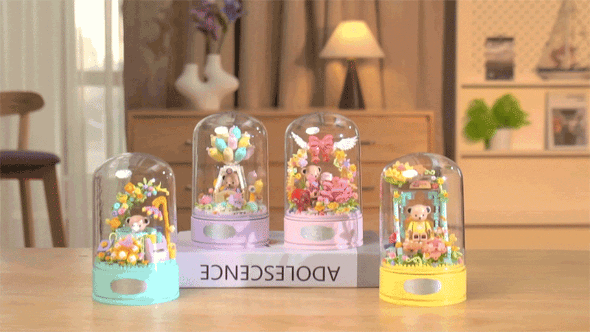 YKO 테디베어 오르골 미니 블럭 DIY 블록 만들기 모형 취미 상세 이미지 5