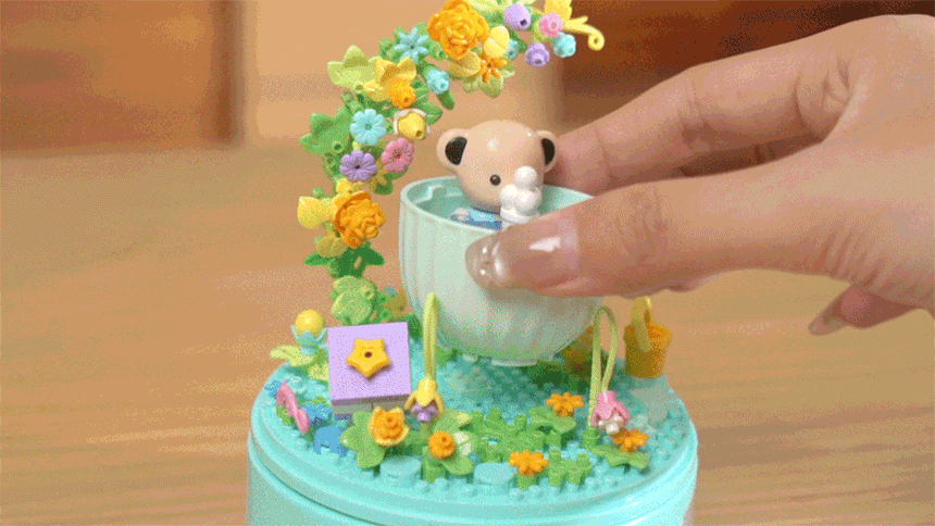 YKO 테디베어 오르골 미니 블럭 DIY 블록 만들기 모형 취미 상세 이미지 9